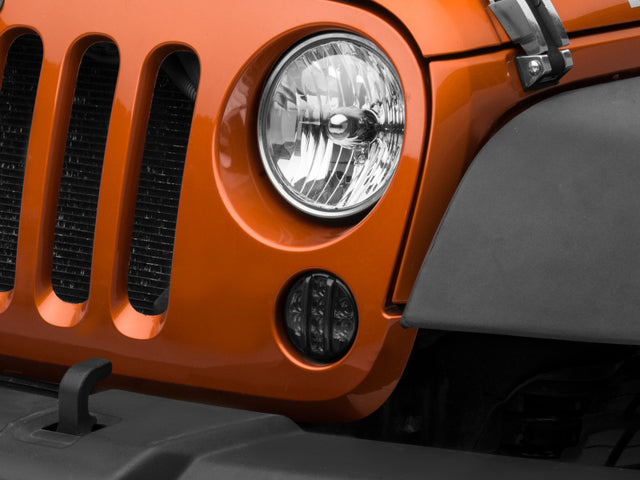 Raxiom 07-18 Jeep Wrangler JK Axial Series LED Front Turn Signals (Smoked) Raxiom Headlights  AXOPROS