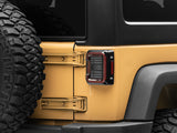 Raxiom 07-18 Jeep Wrangler JK Axial Series LED Halo Tail Lights- Black Housing (Dark Smoked Lens) Raxiom Tail Lights  AXOPROS