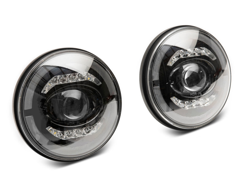 Raxiom 07-18 Jeep Wrangler JK Axial Series LED Headlights- Black Housing (Clear Lens) Raxiom Headlights  AXOPROS