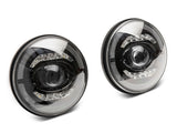 Raxiom 07-18 Jeep Wrangler JK Axial Series LED Headlights- Black Housing (Clear Lens) Raxiom Headlights  AXOPROS