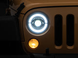 Raxiom 07-18 Jeep Wrangler JK Axial Series LED Headlights- Black Housing (Clear Lens) Raxiom Headlights  AXOPROS