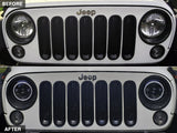 Raxiom 07-18 Jeep Wrangler JK LED Halo Headlights- Chrome Housing (Clear Lens) Raxiom Headlights  AXOPROS