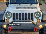 Raxiom 07-18 Jeep Wrangler JK LED Halo Headlights- Chrome Housing (Clear Lens) Raxiom Headlights  AXOPROS