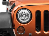 Raxiom 07-18 Jeep Wrangler JK LED Halo Headlights- Chrome Housing (Clear Lens) Raxiom Headlights  AXOPROS