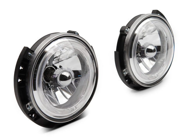 Raxiom 07-18 Jeep Wrangler JK LED Halo Headlights- Chrome Housing (Clear Lens) Raxiom Headlights  AXOPROS