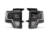 Raxiom 09-14 Ford F-150 G4 Projector Headlights- Black Housing (Clear Lens) Raxiom Headlights  AXOPROS