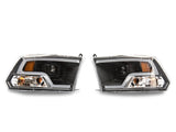 Raxiom 09-18 RAM 1500 LED Halo Projector Headlights- Black Housing (Clear Lens) Raxiom Headlights  AXOPROS