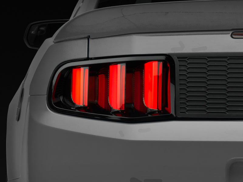 Raxiom 10-12 Ford Mustang Vector V2 LED Tail Lights - Gloss Black Housing (Clear Lens) Raxiom Tail Lights  AXOPROS