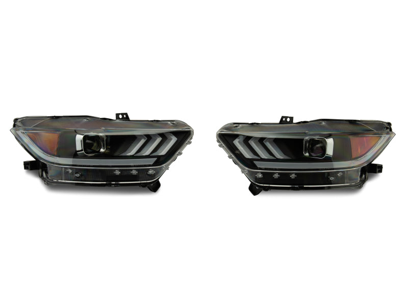 Raxiom 15-17 Ford Mustang Projector Headlights OEM HID Bulbs- Black Housing (Clear Lens) Raxiom Headlights  AXOPROS