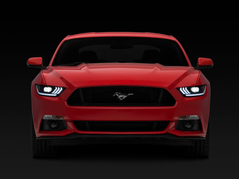 Raxiom 15-17 Ford Mustang Projector Headlights OEM HID Bulbs- Black Housing (Clear Lens) Raxiom Headlights  AXOPROS