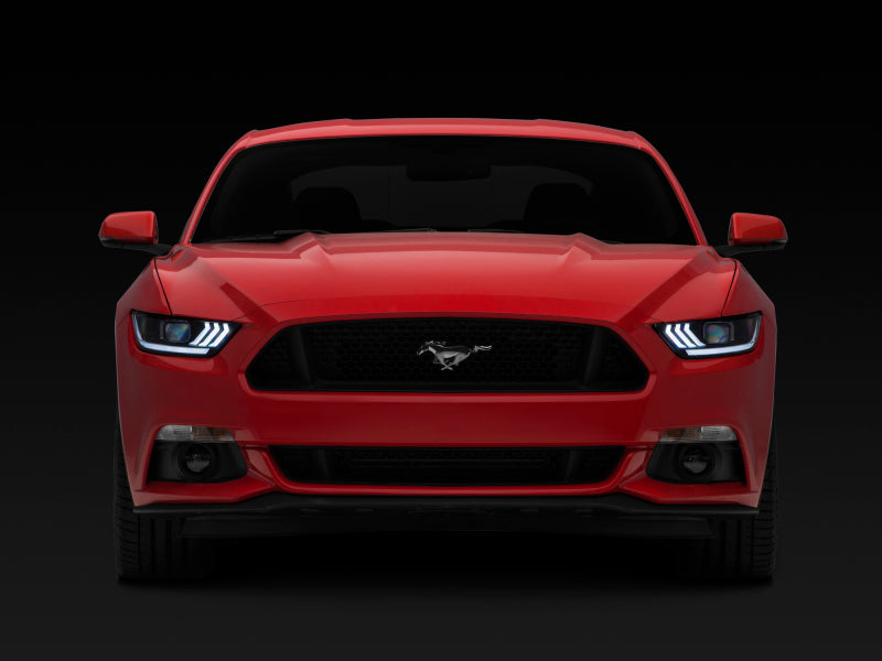 Raxiom 15-17 Ford Mustang Projector Headlights OEM HID Bulbs- Black Housing (Clear Lens) Raxiom Headlights  AXOPROS