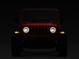 Raxiom 18-22 Jeep Wrangler JL/JT Axial Series LED Headlights- Black Housing (Clear Lens) - AXOPROS