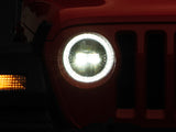 Raxiom 18-22 Jeep Wrangler JL/JT Axial Series LED Headlights- Black Housing (Clear Lens) - AXOPROS