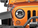 Raxiom 97-18 Jeep Wrangler TJ/JK Axial Halo Headlights w/ DRL Amber Signals- Blk Hsng (Clear Lens) Raxiom Headlights  AXOPROS
