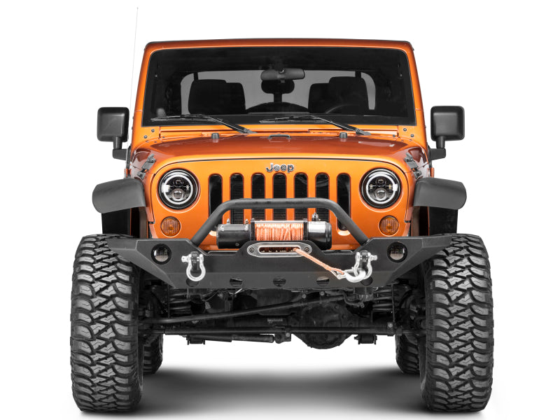 Raxiom 97-18 Jeep Wrangler TJ/JK Axial Halo Headlights w/ DRL Amber Signals- Blk Hsng (Clear Lens) Raxiom Headlights  AXOPROS