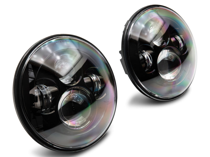 Raxiom 97-18 Jeep Wrangler TJ/JK Axial Series LED Daymaker Headlights- Black Housing (Clear Lens) Raxiom Headlights  AXOPROS