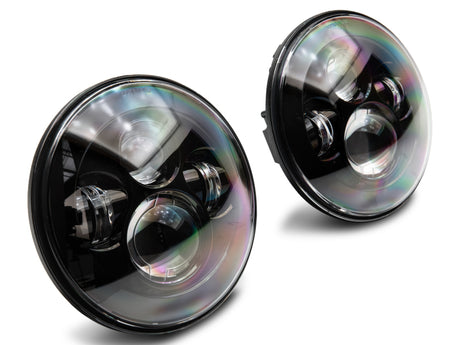 Raxiom 97-18 Jeep Wrangler TJ/JK Axial Series LED Daymaker Headlights- Black Housing (Clear Lens) Raxiom Headlights  AXOPROS