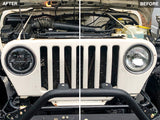 Raxiom 97-18 Jeep Wrangler TJ/JK Axial Series LED Headlights- Black Housing (Clear Lens) Raxiom Headlights  AXOPROS