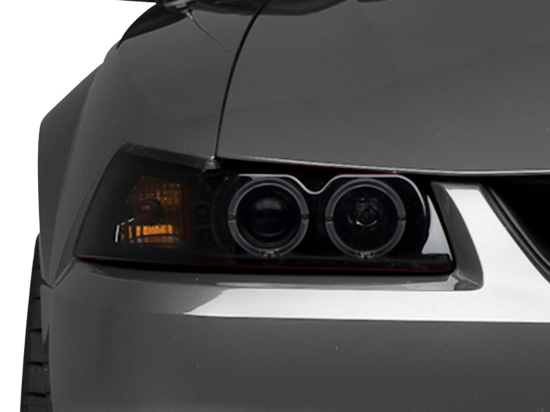 Raxiom 99-04 Ford Mustang Dual LED Halo Projector Headlights- Black Housing (Smoked Lens) Raxiom Headlights  AXOPROS