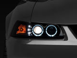 Raxiom 99-04 Ford Mustang Dual LED Halo Projector Headlights- Black Housing (Smoked Lens) Raxiom Headlights  AXOPROS