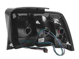 Raxiom 99-04 Ford Mustang Excluding 99-01 Cobra Icon LED Tail Lights- Black Housing (Smoked Lens) Raxiom Tail Lights  AXOPROS