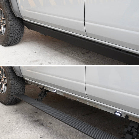 RealTruck 15-24 Ford F-150 CC 4dr VoltStep Electric Running Board Kit - Tex. Blk Go Rhino Running Boards  AXOPROS