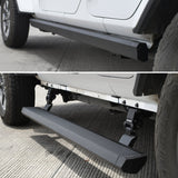 RealTruck 18-24 Jeep Wrangler 4dr VoltStep Electric Running Board Kit (Drilling Req.) - Tex. Blk Go Rhino Running Boards  AXOPROS