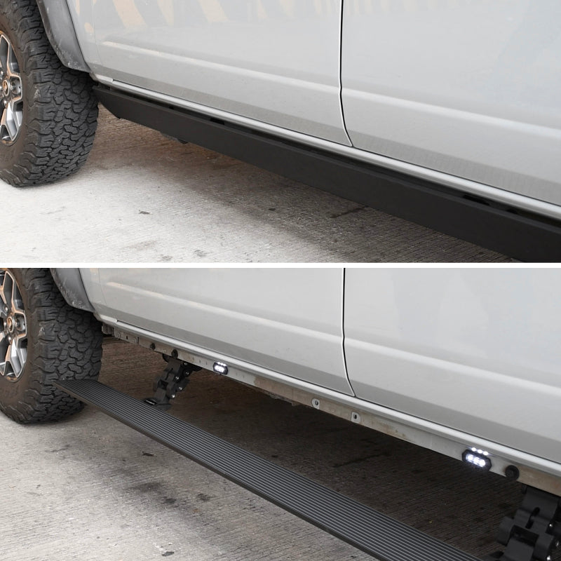 RealTruck 19-25 Chevy Silverado 1500 CC 4dr VoltStep Electric Running Board Kit - Tex. Blk Go Rhino Running Boards  AXOPROS