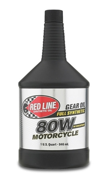 Red Line 80W Motorcycle Gear Oil w/Shockproof - Quart Red Line Gear Oils  AXOPROS