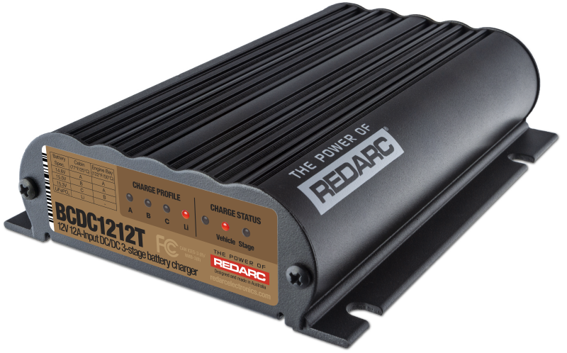REDARC DC/DC 3-Stage Vehicle to Trailer Battery Charger - 12V 12A REDARC Battery Chargers  AXOPROS