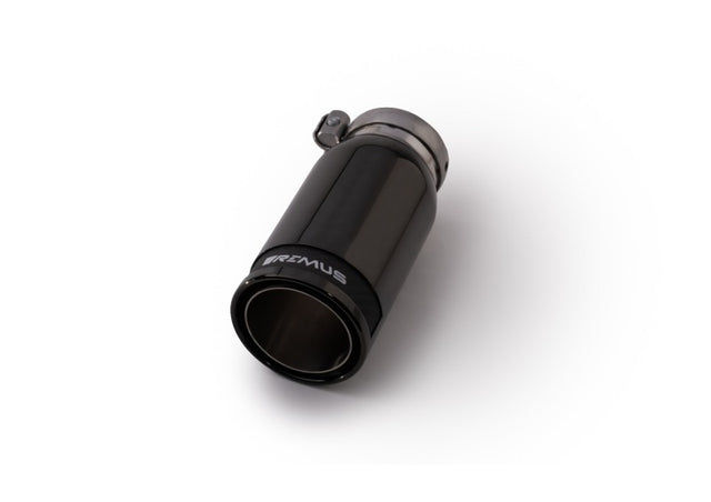 Remus Universal Sport Exhaust 84mm Blk Chrm Straight w/Carbon Insert & Adj Clamp Tail Pipe (Single) Remus Tail Pipes  AXOPROS