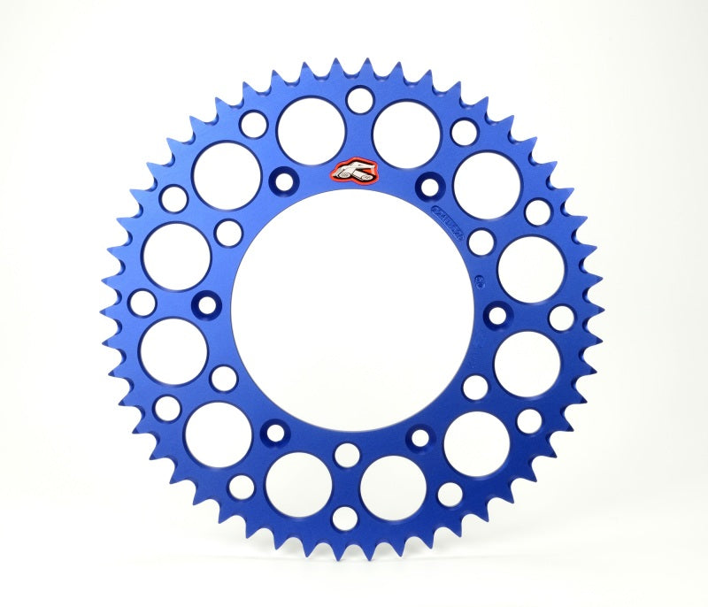 Renthal 15-22 Yamaha WR 250F/ YZ 250F/FX/ 2005 YZ450F Rear Grooved Sprocket - Blue 520-51P Teeth Renthal Sprockets  AXOPROS