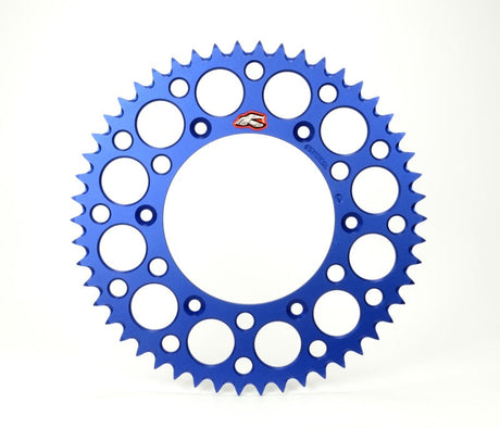 Renthal 18-23 Yamaha YX65 Rear Grooved Sprocket - Blue 420-47P Teeth Renthal Sprockets  AXOPROS