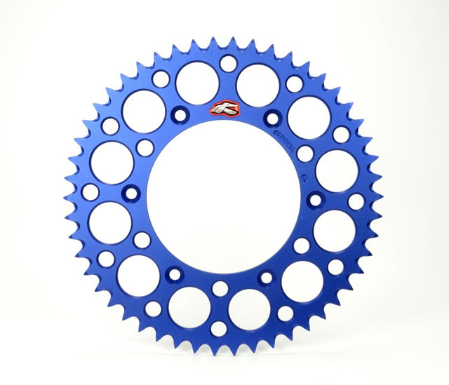 Renthal 2023 Yamaha WR 250F-450F / 01-07 WR250 Rear Grooved Sprocket - Blue 520-52P Teeth Renthal Sprockets  AXOPROS