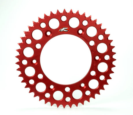 Renthal 84-24 Honda CR 125R-500R/CRF 450L/250R/450RL/RX/X Rear Grooved Sprocket - Red 520-51P Teeth Renthal Sprockets  AXOPROS