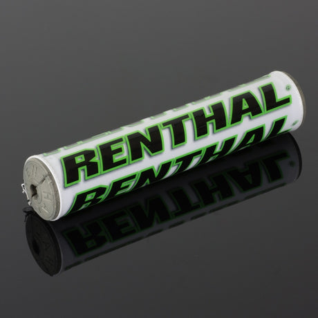 Renthal SX Pad 10 in. - White/ Green Renthal Bar Pads  AXOPROS