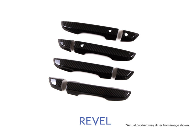 Revel GT Dry Carbon Door Outer Handle Cover (FL/FR/RL/RR) 16-18 Honda Civic - 8 Pieces Revel Carbon Accessories  AXOPROS