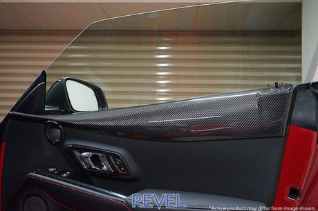 Revel GT Dry Carbon Door Trim Cover 2020 Toyota GR Supra - 2 Pieces Revel Carbon Accessories  AXOPROS