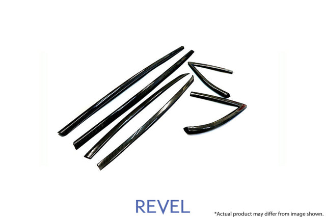 Revel GT Dry Carbon Door Window Moulding Cover 2020 Toyota GR Supra - 6 Pieces Revel Carbon Accessories  AXOPROS