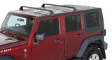 Rhino-Rack 07-22 Jeep Wrangler JK/JL 4 Door Hard Top Vortex SG 2 Bar Roof Rack - Black Rhino-Rack Roof Rack  AXOPROS