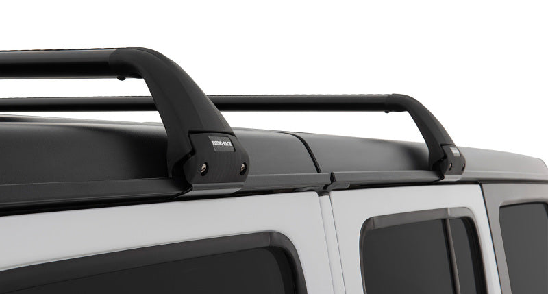Rhino-Rack 07-22 Jeep Wrangler JK/JL 4 Door Hard Top Vortex SG 2 Bar Roof Rack - Black Rhino-Rack Roof Rack  AXOPROS