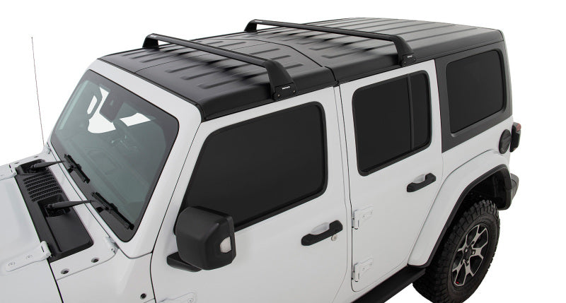 Rhino-Rack 07-22 Jeep Wrangler JK/JL 4 Door Hard Top Vortex SG 2 Bar Roof Rack - Black Rhino-Rack Roof Rack  AXOPROS
