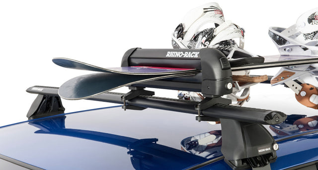 Rhino-Rack Universal Ski/Snowboard Carrier - Fits 3 Pairs of Skis or 2 Snowboards - Black Rhino-Rack Winter Sport Racks  AXOPROS