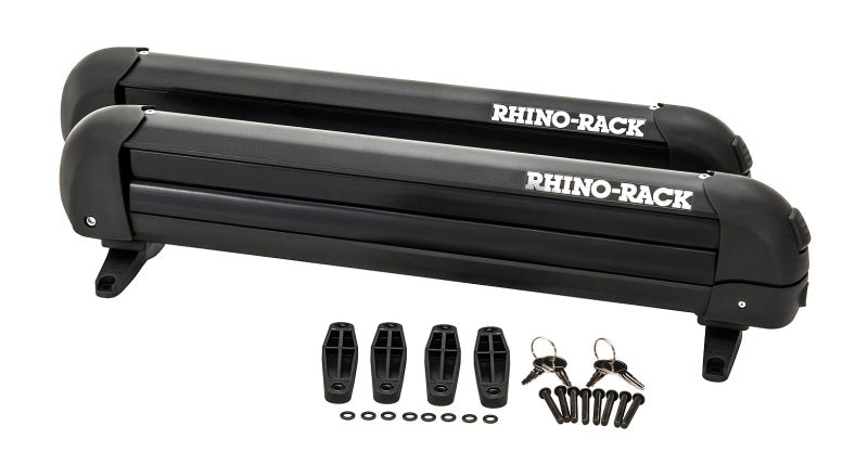 Rhino-Rack Universal Ski/Snowboard Carrier - Fits 4 Pairs of Skis or 2 Snowboards - Black Rhino-Rack Winter Sport Racks  AXOPROS