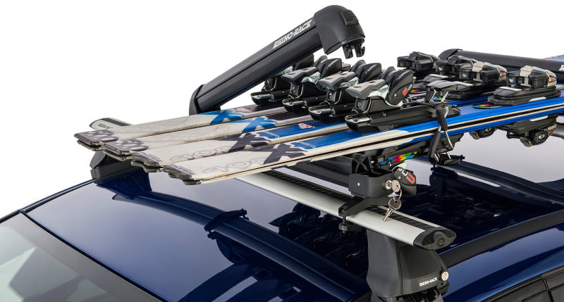Rhino-Rack Universal Ski/Snowboard Carrier - Fits 4 Pairs of Skis or 2 Snowboards - Black Rhino-Rack Winter Sport Racks  AXOPROS
