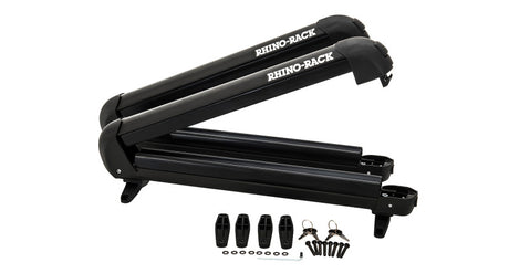 Rhino-Rack Universal Ski/Snowboard Carrier - Fits 4 Pairs of Skis or 2 Snowboards - Black Rhino-Rack Winter Sport Racks  AXOPROS