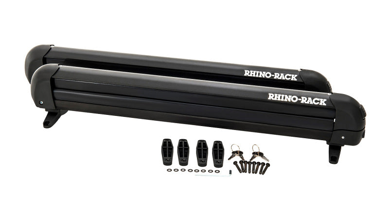 Rhino-Rack Universal Ski/Snowboard Carrier - Fits 6 Pairs of Skis or 4 Snowboards - Black Rhino-Rack Winter Sport Racks  AXOPROS
