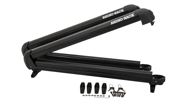 Rhino-Rack Universal Ski/Snowboard Carrier - Fits 6 Pairs of Skis or 4 Snowboards - Black Rhino-Rack Winter Sport Racks  AXOPROS