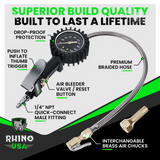 Rhino USA 100 Psi Analog Tire Inflator Gauge Rhino USA Gauges  AXOPROS