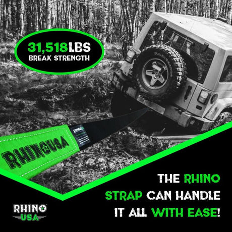 Rhino USA 30Ft Tow Strap/Shackles Combo Rhino USA Shackle Kits  AXOPROS